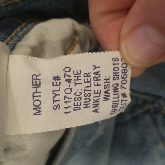 💕MOTHER💕 The Hustler Ankle Fray Jeans ~ Thrilling Shots 28 NWT - Picture 16 of 16